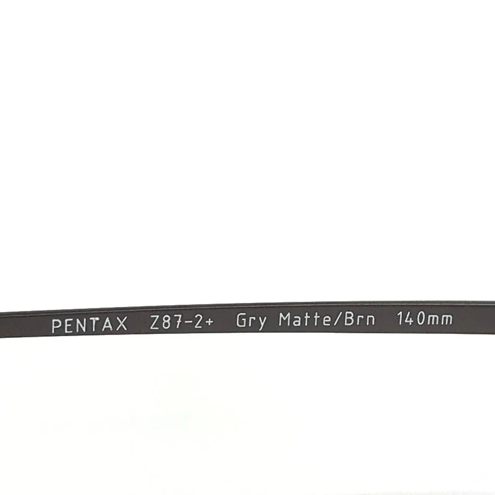 Pentax Safety Eyeglasses Frames Steel 400 Brown Gry Matte/Brn Z87-2+ 48-20-140